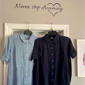 Ladies Petit small shirts Light  blue and Royal Blue